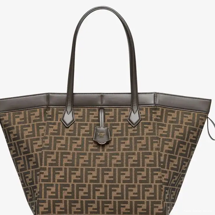 Affordable Origami Fendi In Bag Fabric Brown Motif Large FF 0527